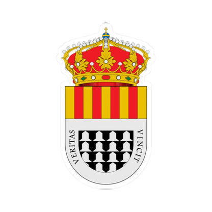 Escudo de Aigües (Spain) (Coat of Arms) STICKER Vinyl Kiss-Cut Decal 2 Inch White - The Sticker Space