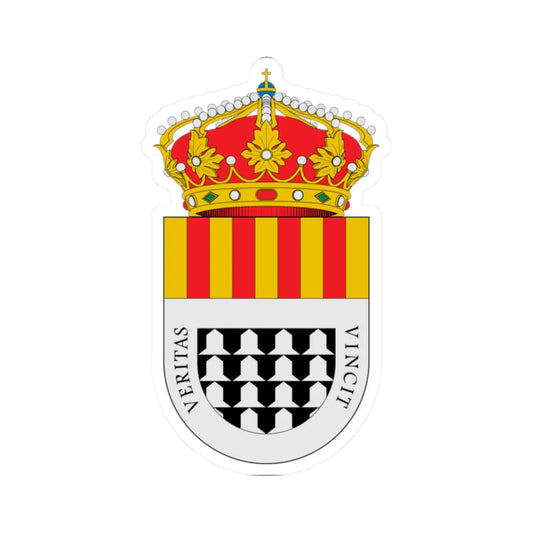 Escudo de Aigües (Spain) (Coat of Arms) STICKER Vinyl Kiss-Cut Decal 2 Inch White - The Sticker Space