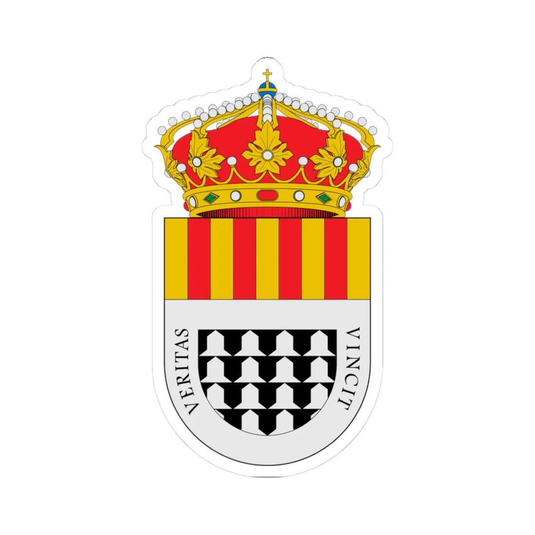 Escudo de Aigües (Spain) (Coat of Arms) STICKER Vinyl Kiss-Cut Decal 3 Inch White - The Sticker Space