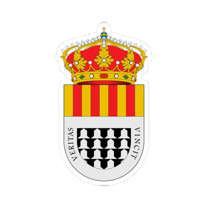 Escudo de Aigües (Spain) (Coat of Arms) STICKER Vinyl Kiss-Cut Decal 3 Inch White - The Sticker Space