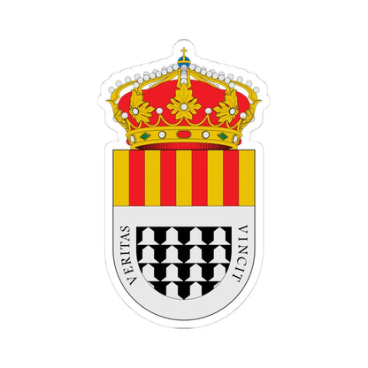 Escudo de Aigües (Spain) (Coat of Arms) STICKER Vinyl Kiss-Cut Decal 4 Inch White - The Sticker Space