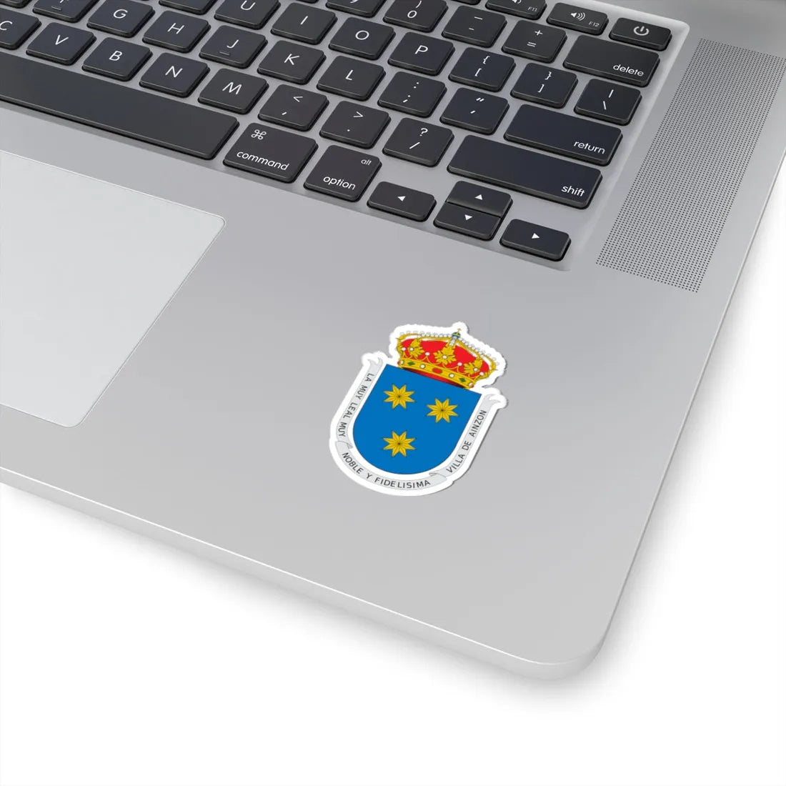 Escudo de Ainzón-Zaragoza (Spain) (Coat of Arms) STICKER Vinyl Kiss-Cut Decal - The Sticker Space