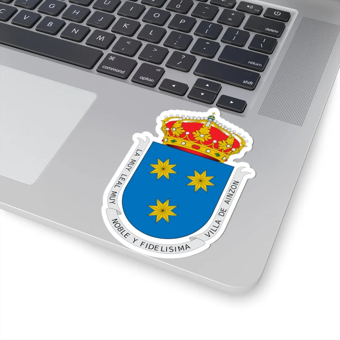 Escudo de Ainzón-Zaragoza (Spain) (Coat of Arms) STICKER Vinyl Kiss-Cut Decal - The Sticker Space