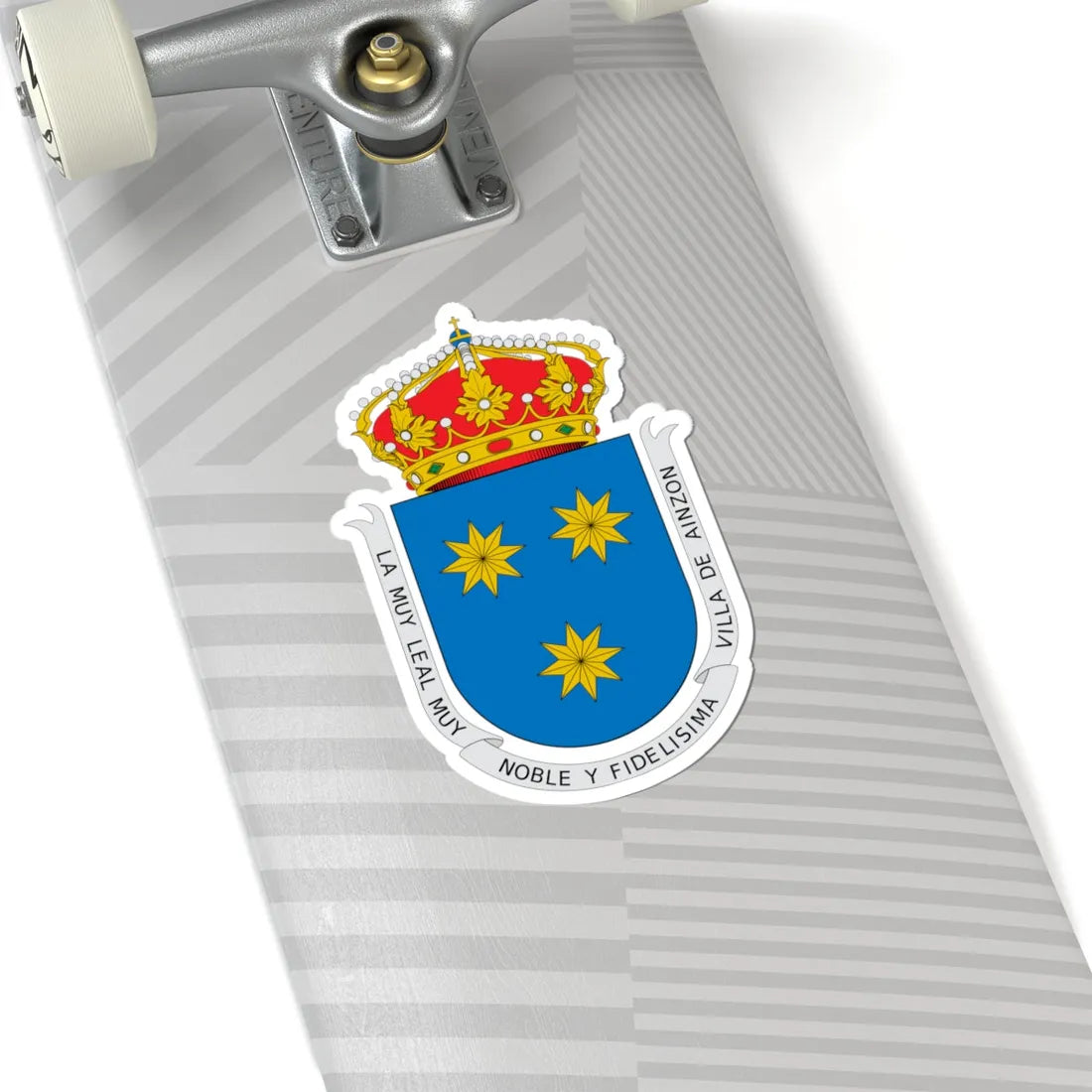 Escudo de Ainzón-Zaragoza (Spain) (Coat of Arms) STICKER Vinyl Kiss-Cut Decal - The Sticker Space