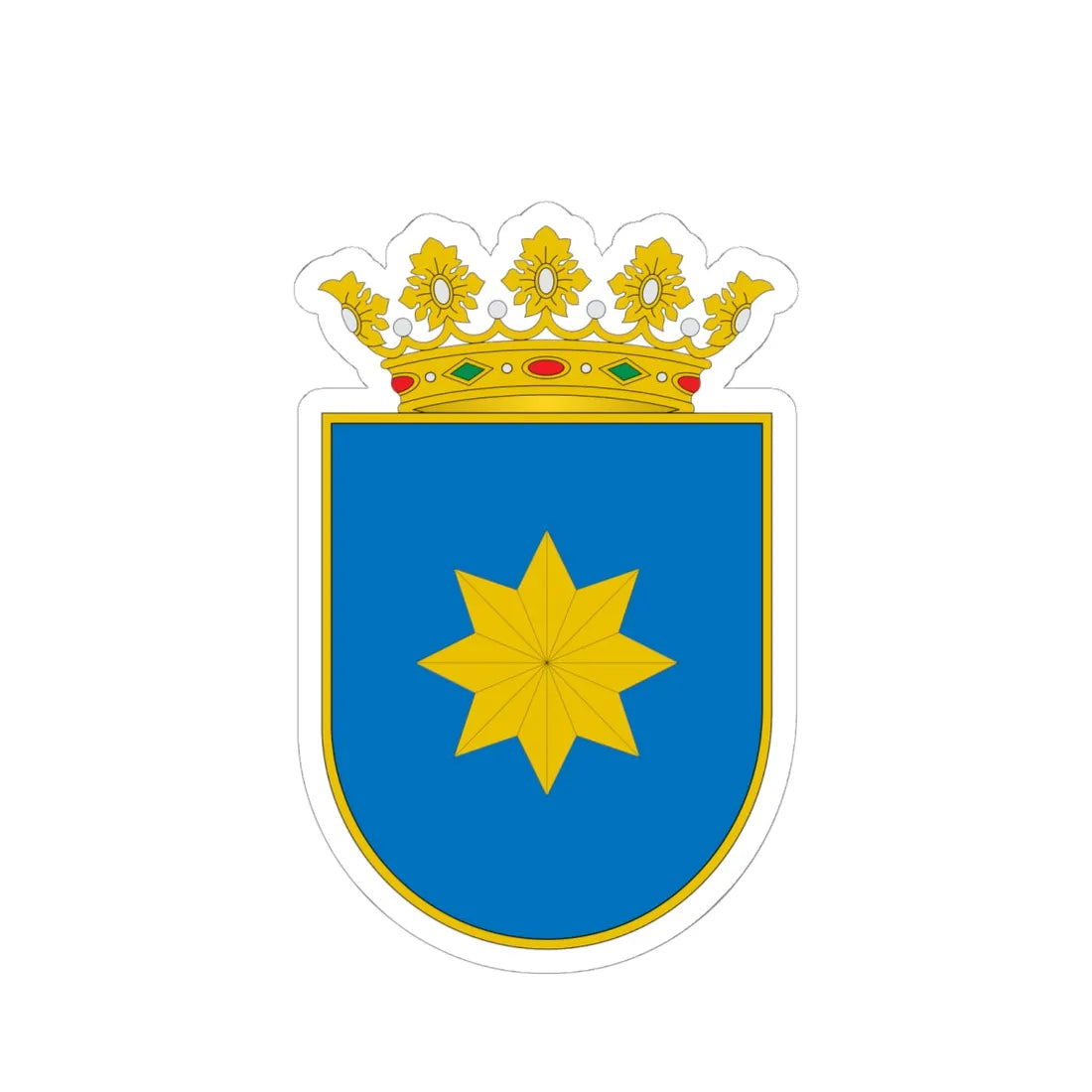 Escudo de Alaejos (Spain) (Coat of Arms) STICKER Vinyl Kiss-Cut Decal 6 Inch White - The Sticker Space