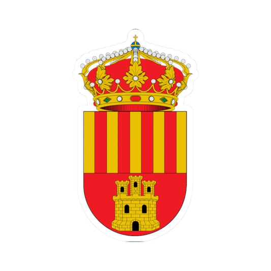 Escudo de Alagón-Zaragoza (Spain) (Coat of Arms) STICKER Vinyl Kiss-Cut Decal 2 Inch White - The Sticker Space