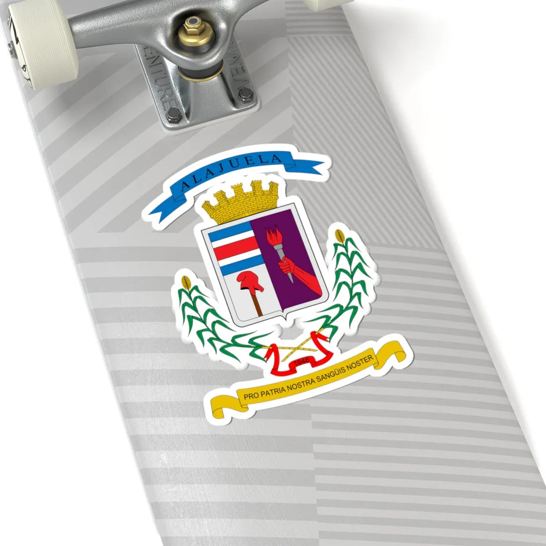 Escudo de Alajuela (Costa Rica) (Coat of Arms) STICKER Vinyl Kiss-Cut Decal - The Sticker Space