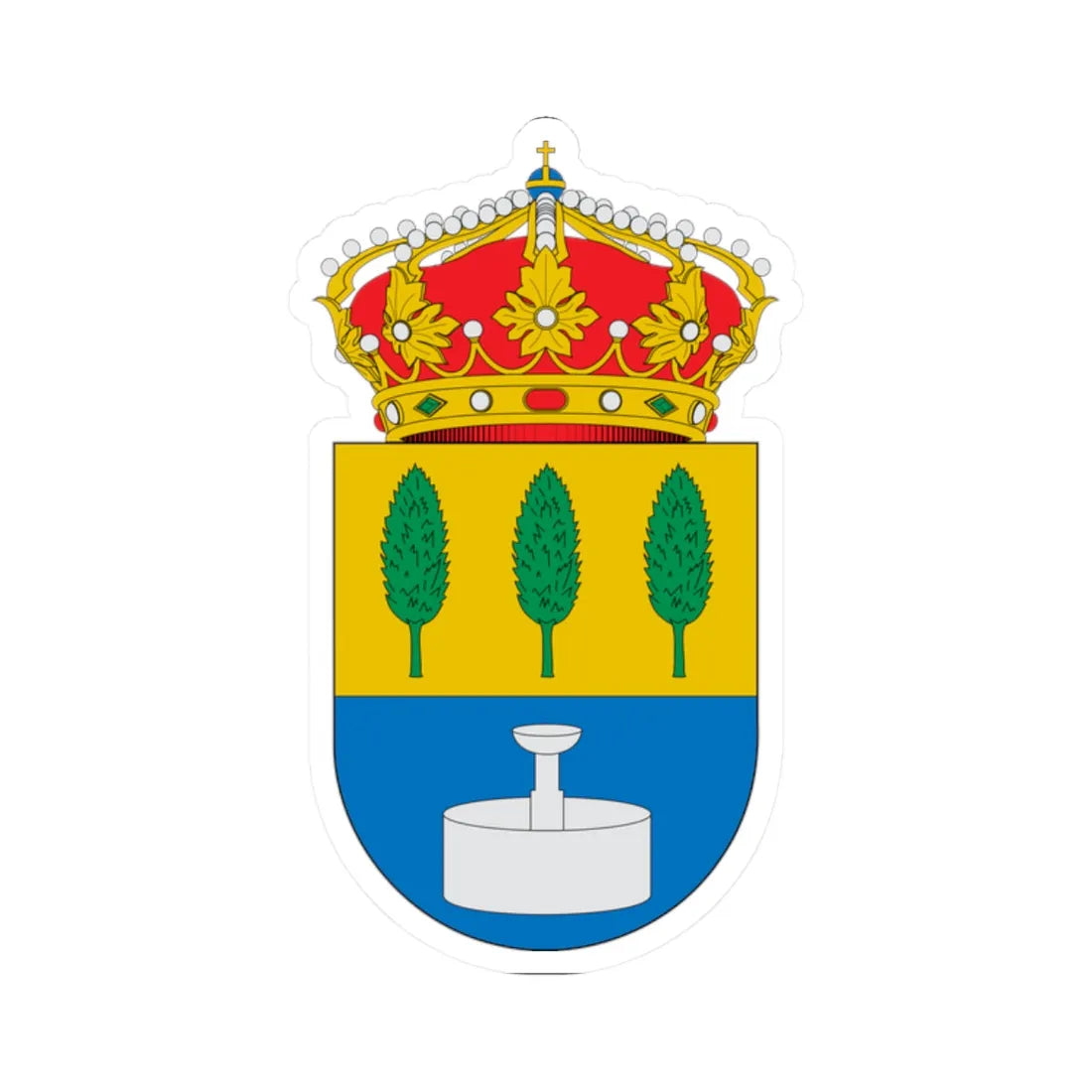 Escudo de Alameda (Spain) (Coat of Arms) STICKER Vinyl Kiss-Cut Decal 2 Inch White - The Sticker Space