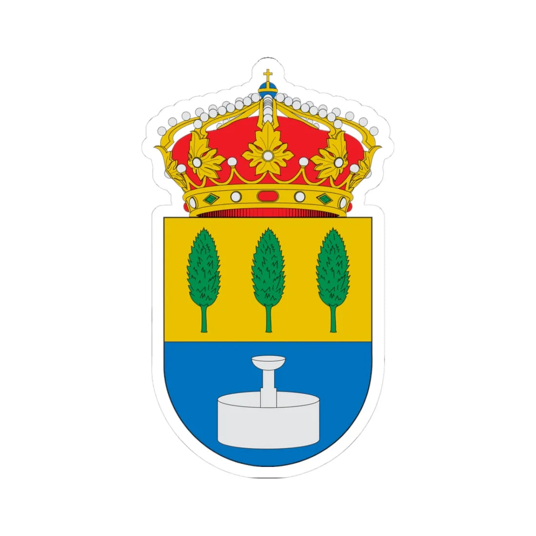 Escudo de Alameda (Spain) (Coat of Arms) STICKER Vinyl Kiss-Cut Decal 3 Inch White - The Sticker Space