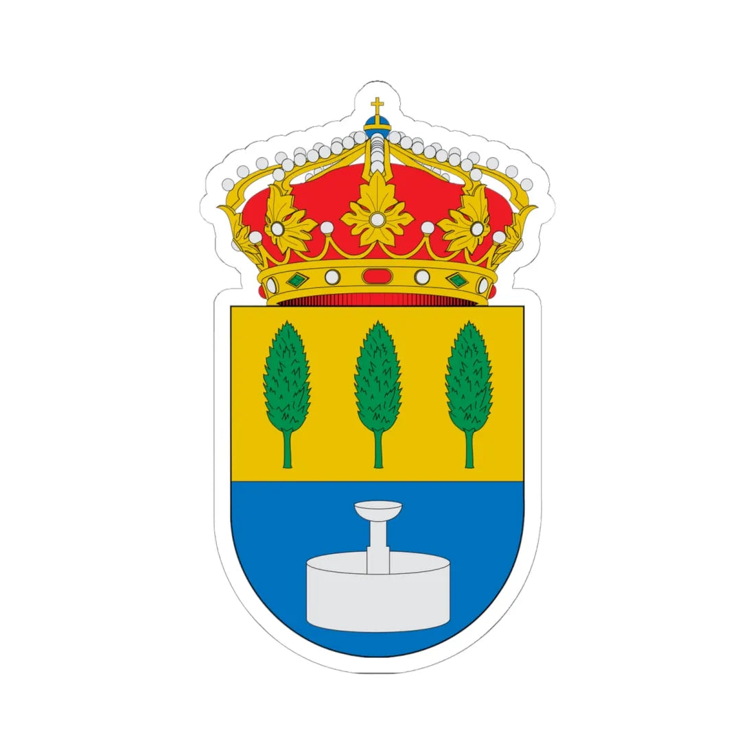 Escudo de Alameda (Spain) (Coat of Arms) STICKER Vinyl Kiss-Cut Decal 6 Inch White - The Sticker Space