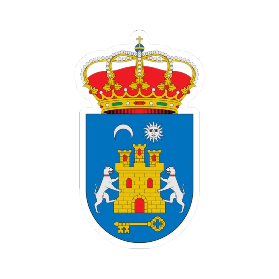 Escudo de Alanís Sevilla (Spain) (Coat of Arms) STICKER Vinyl Kiss-Cut Decal 2 Inch White - The Sticker Space