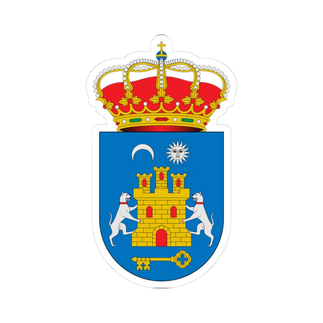 Escudo de Alanís Sevilla (Spain) (Coat of Arms) STICKER Vinyl Kiss-Cut Decal 3 Inch White - The Sticker Space