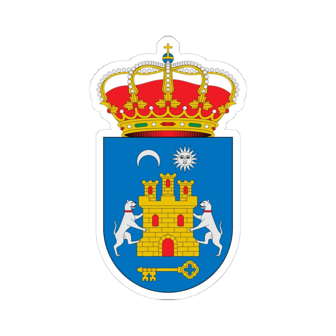 Escudo de Alanís Sevilla (Spain) (Coat of Arms) STICKER Vinyl Kiss-Cut Decal 4 Inch White - The Sticker Space