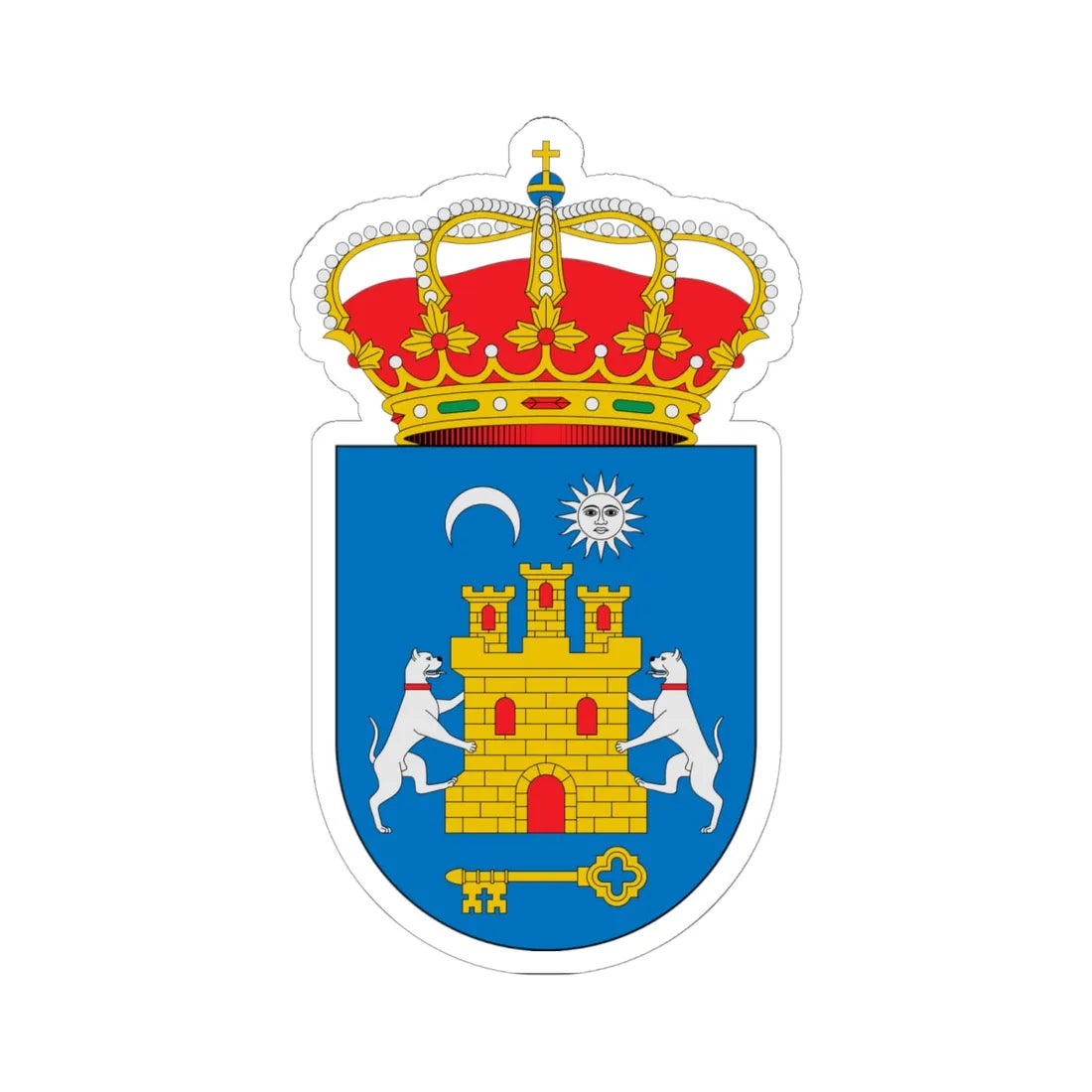 Escudo de Alanís Sevilla (Spain) (Coat of Arms) STICKER Vinyl Kiss-Cut Decal 6 Inch White - The Sticker Space