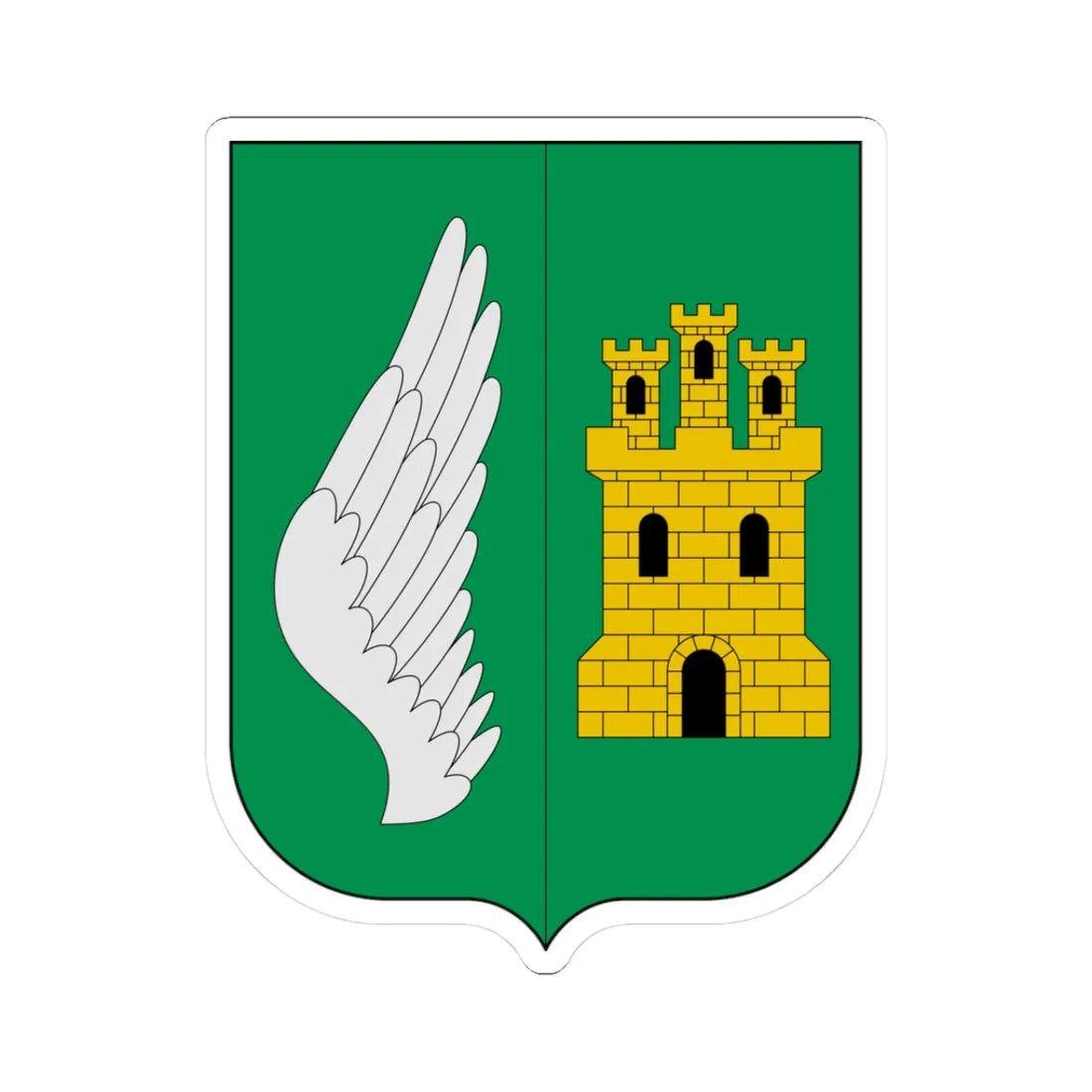 Escudo de Alaró Islas Baleares (Spain) (Coat of Arms) STICKER Vinyl Kiss-Cut Decal 3 Inch White - The Sticker Space