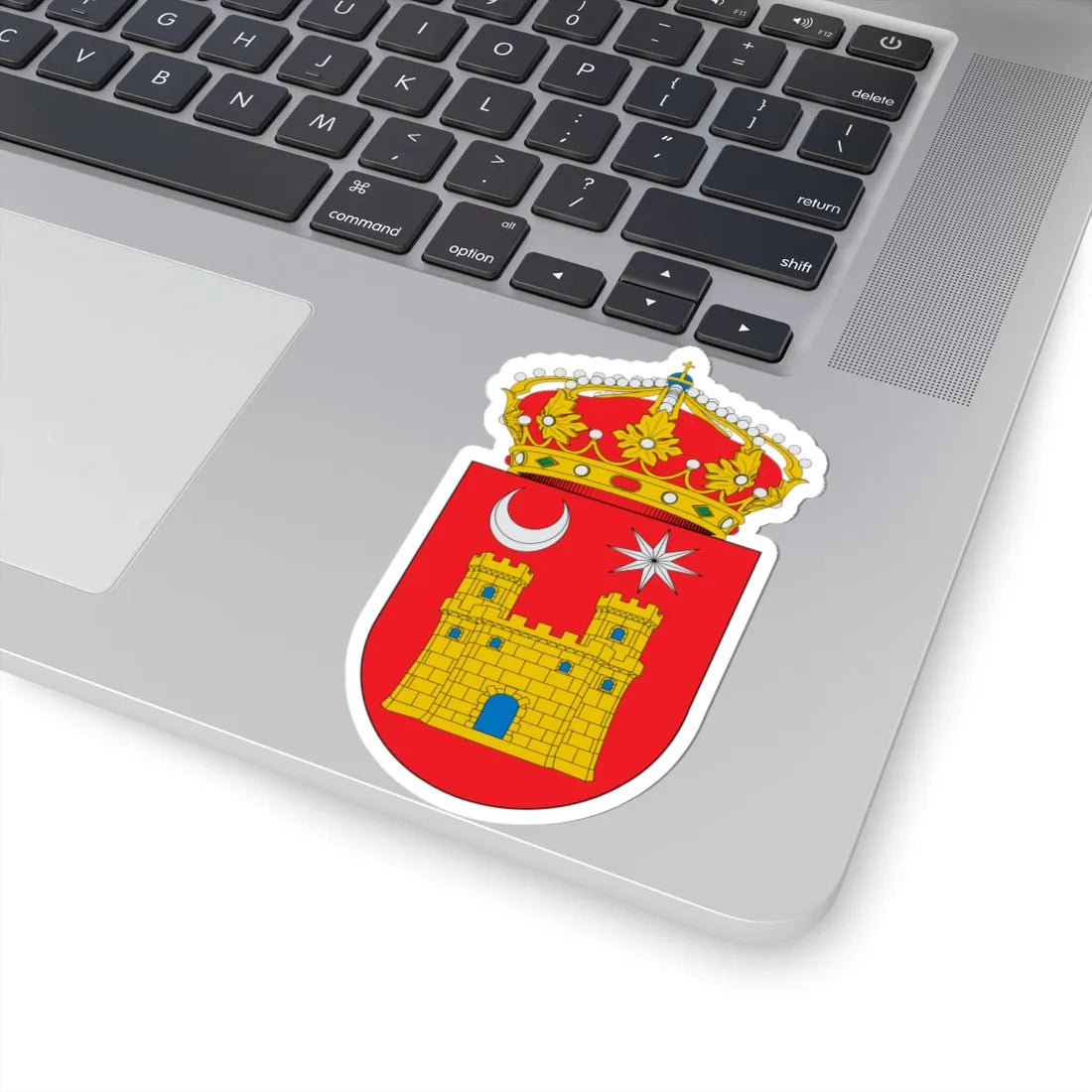 Escudo de Alarcón (Spain) (Coat of Arms) STICKER Vinyl Kiss-Cut Decal - The Sticker Space