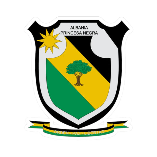 Escudo de Albania La Guajira (Colombia) (Coat of Arms) STICKER Vinyl Kiss-Cut Decal 2 Inch White - The Sticker Space