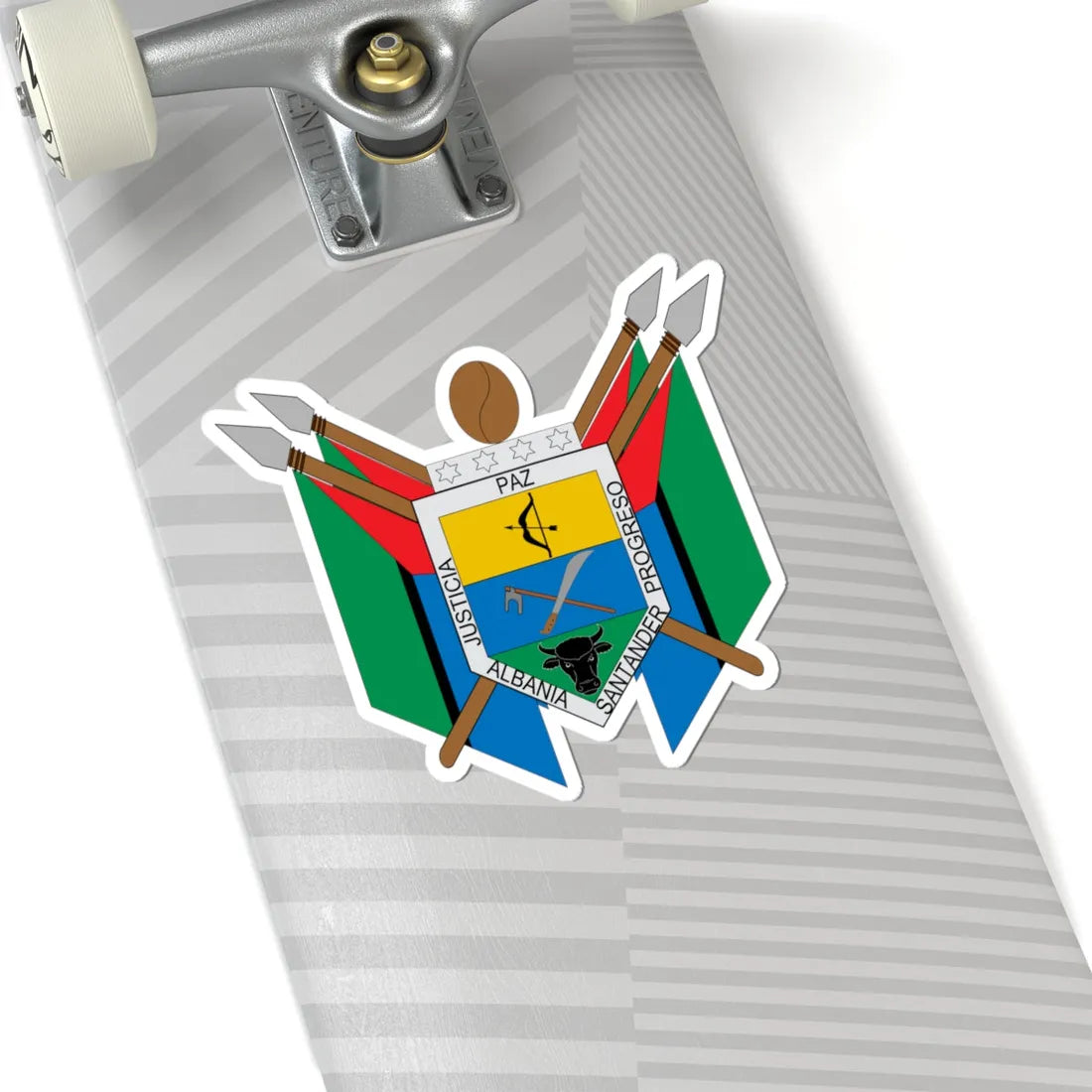Escudo de Albania Santander (Colombia) (Coat of Arms) STICKER Vinyl Kiss-Cut Decal - The Sticker Space