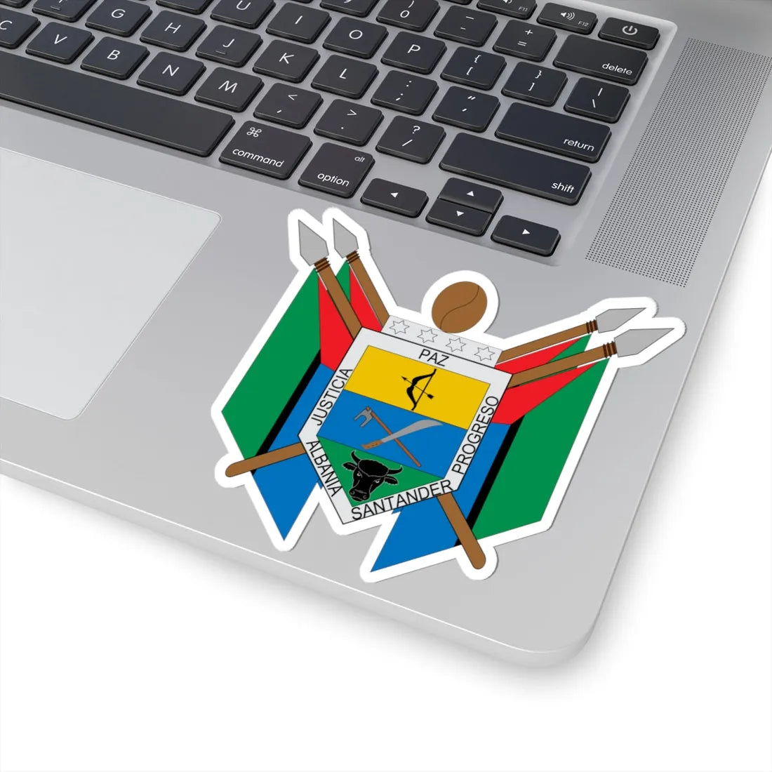 Escudo de Albania Santander (Colombia) (Coat of Arms) STICKER Vinyl Kiss-Cut Decal - The Sticker Space