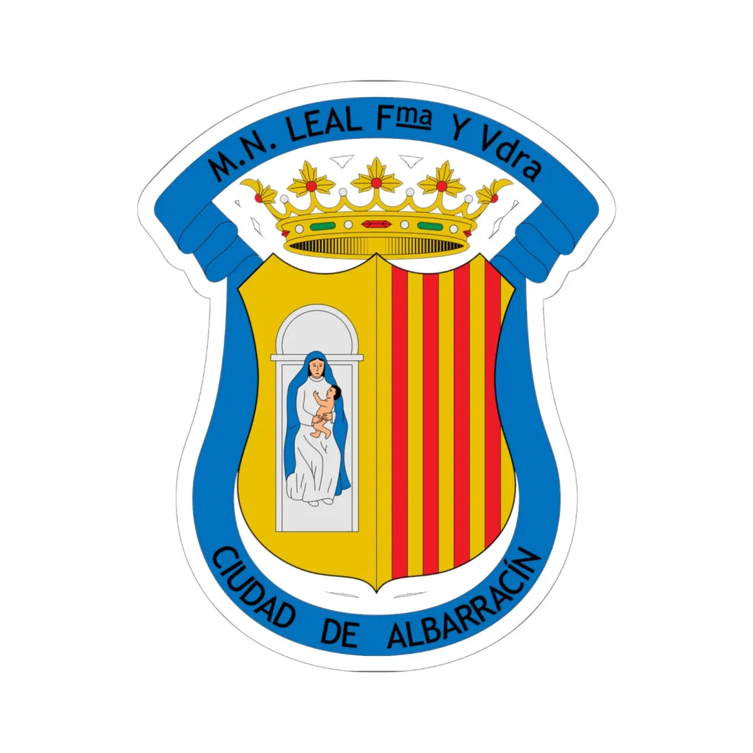 Escudo de Albarracín Teruel (Spain) (Coat of Arms) STICKER Vinyl Kiss-Cut Decal - The Sticker Space