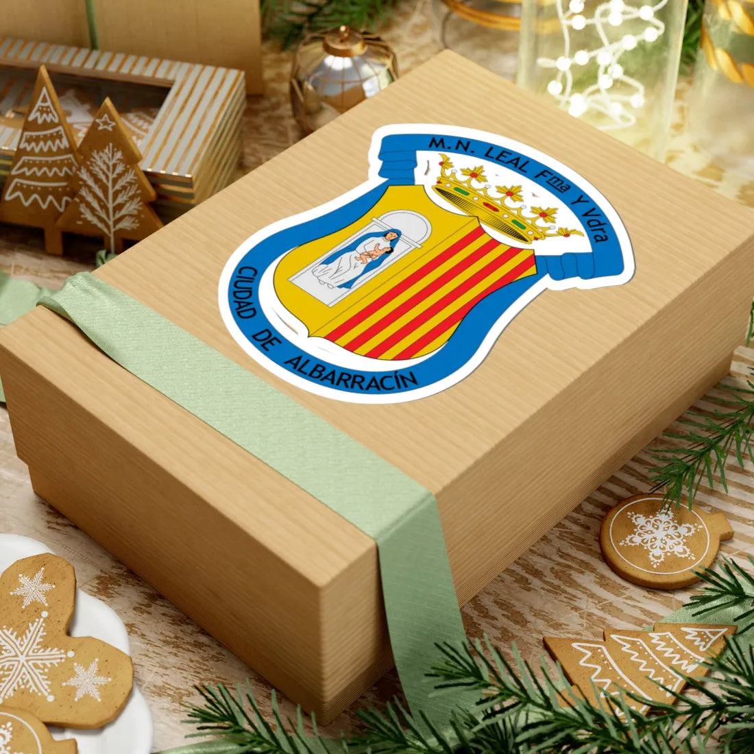 Escudo de Albarracín Teruel (Spain) (Coat of Arms) STICKER Vinyl Kiss-Cut Decal - The Sticker Space