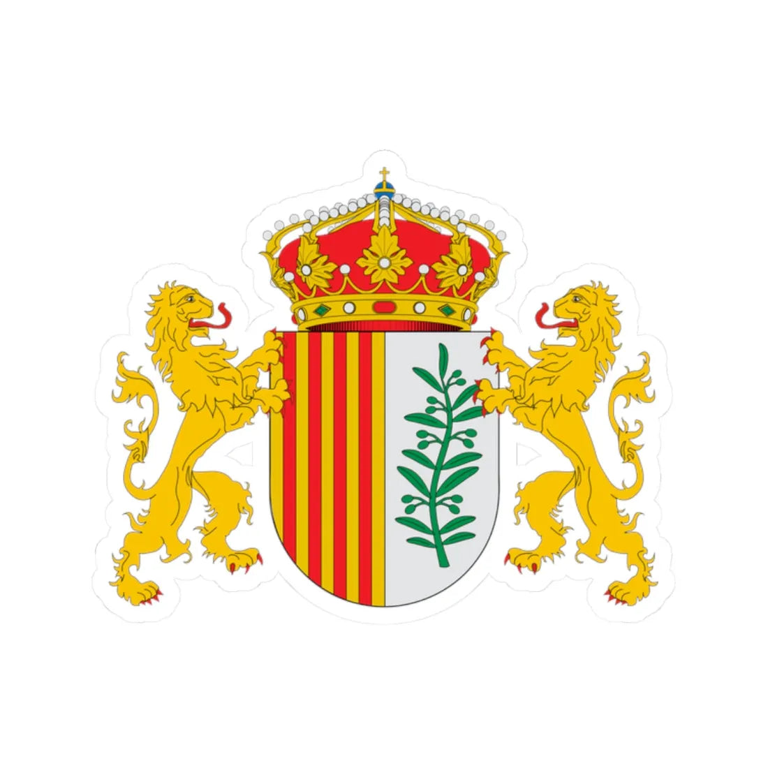 Escudo de Albelda (Spain) (Coat of Arms) STICKER Vinyl Kiss-Cut Decal 2 Inch White - The Sticker Space