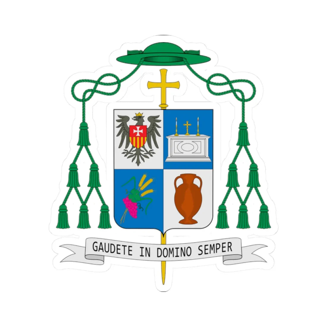 Escudo de Alberto Vera Aréjula (Spain) (Coat of Arms) STICKER Vinyl Kiss-Cut Decal 2 Inch White - The Sticker Space