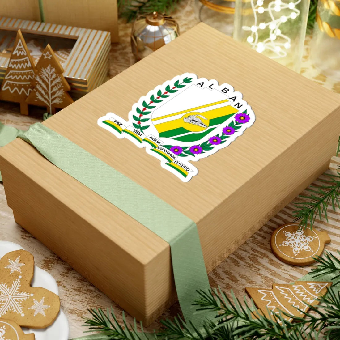 Escudo de Albán - Cundinamarca (Colombia) (Coat of Arms) STICKER Vinyl Kiss-Cut Decal - The Sticker Space