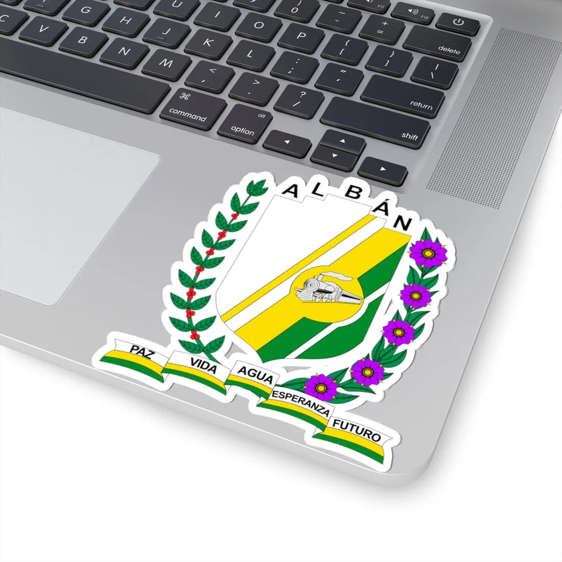 Escudo de Albán - Cundinamarca (Colombia) (Coat of Arms) STICKER Vinyl Kiss-Cut Decal - The Sticker Space