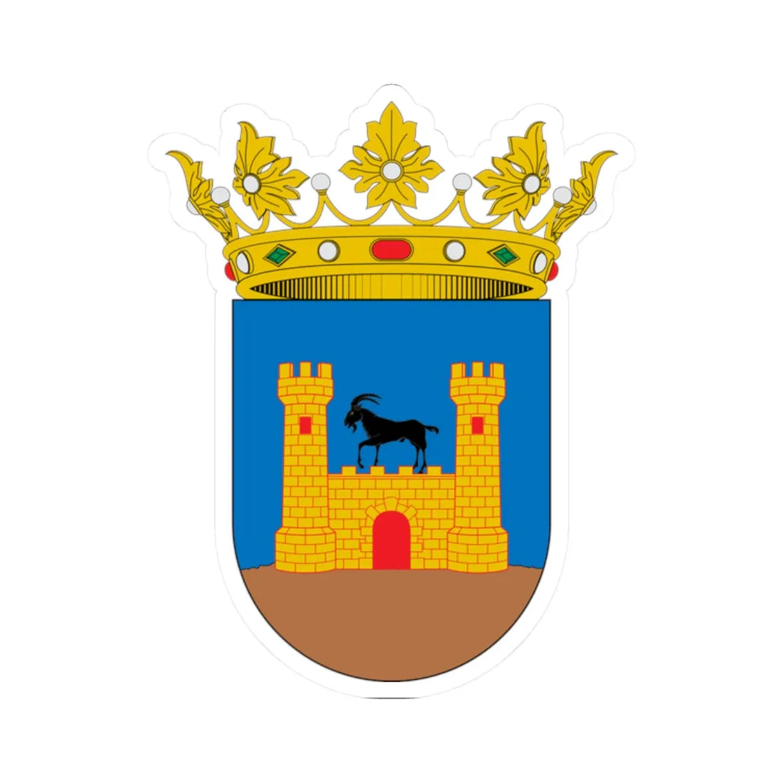 Escudo de Albocàsser (Spain) (Coat of Arms) STICKER Vinyl Kiss-Cut Decal 2 Inch White - The Sticker Space