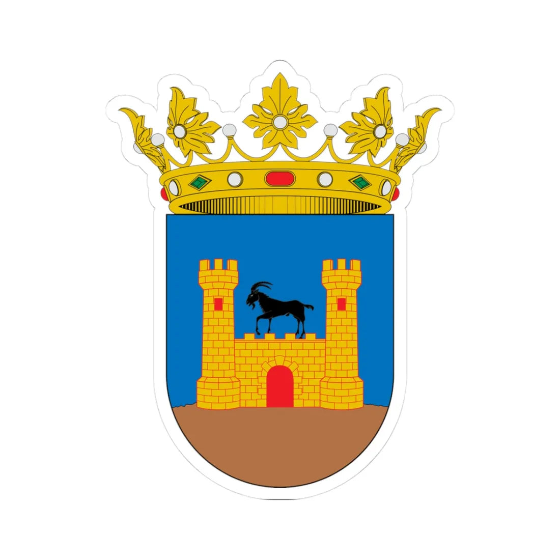 Escudo de Albocàsser (Spain) (Coat of Arms) STICKER Vinyl Kiss-Cut Decal 3 Inch White - The Sticker Space