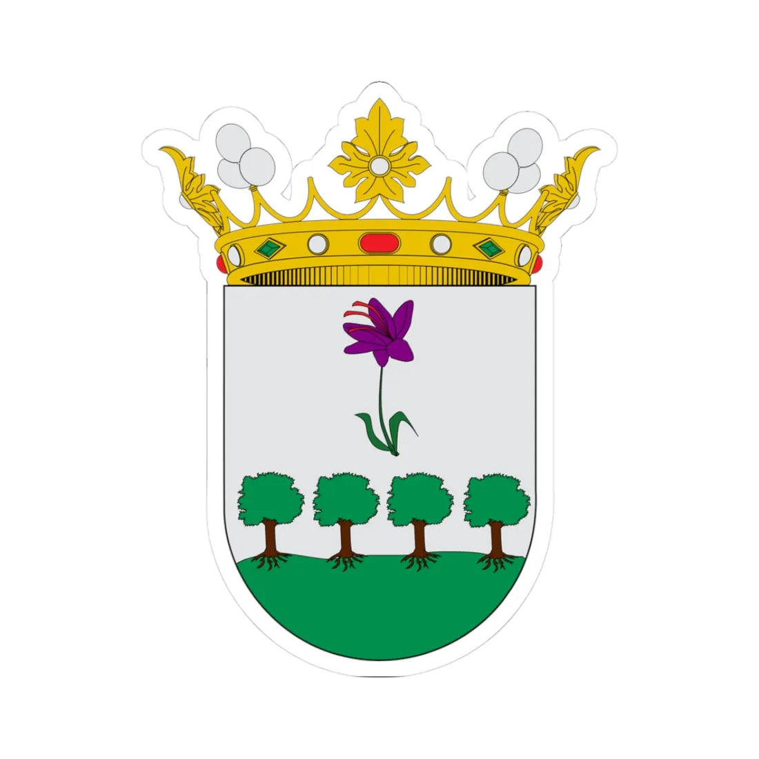 Escudo de Alborea (Spain) (Coat of Arms) STICKER Vinyl Kiss-Cut Decal 3 Inch White - The Sticker Space