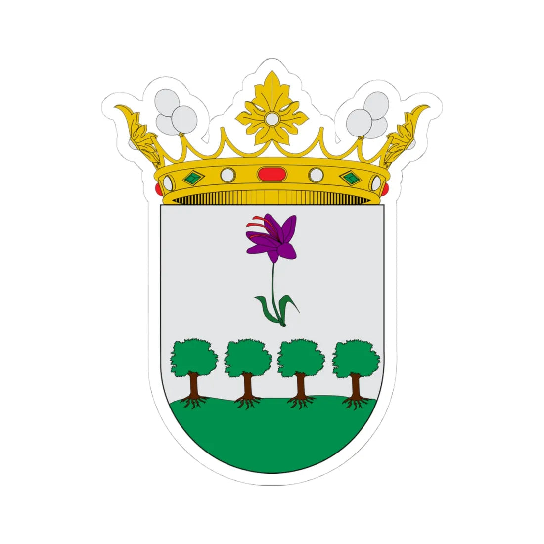 Escudo de Alborea (Spain) (Coat of Arms) STICKER Vinyl Kiss-Cut Decal 4 Inch White - The Sticker Space