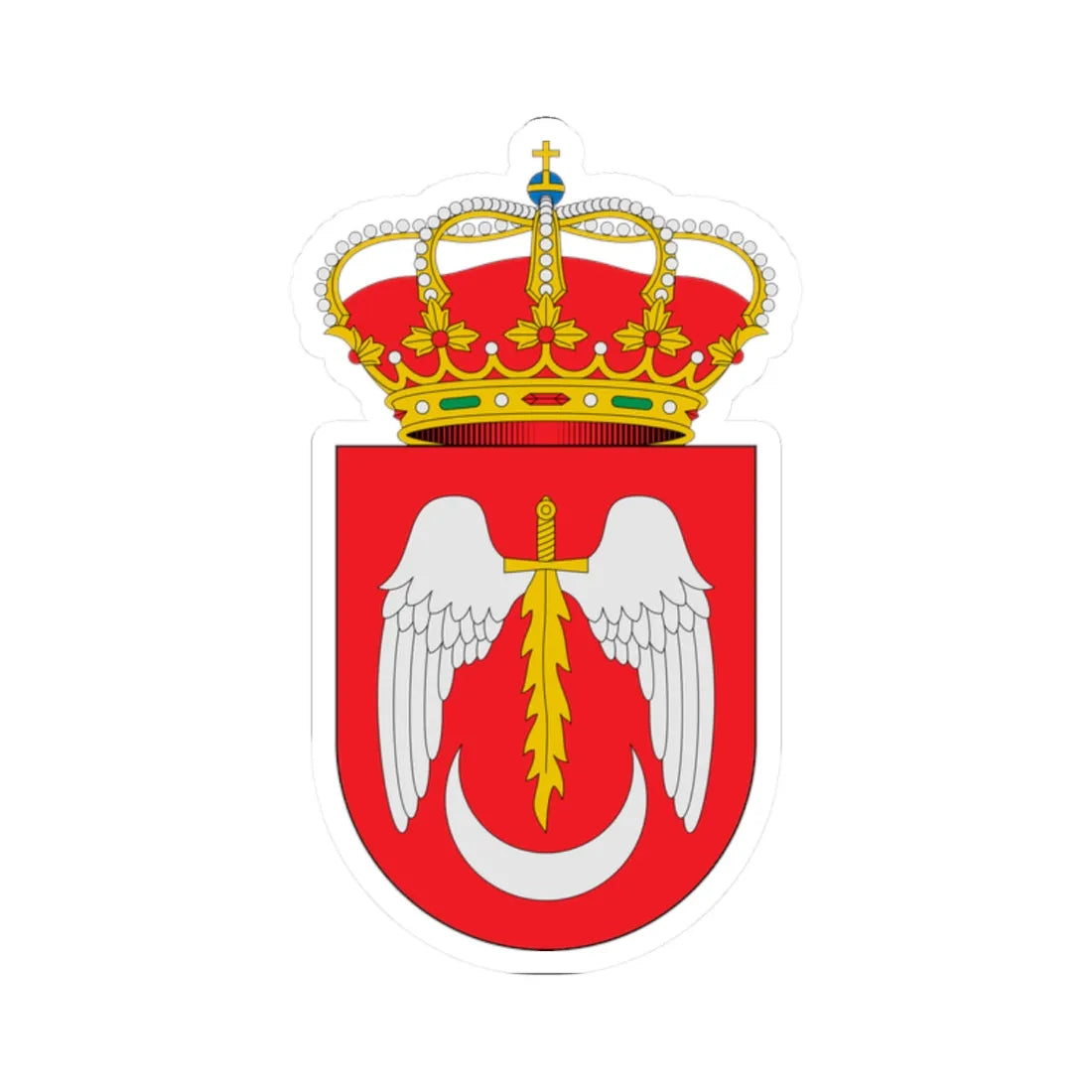 Escudo de Albornos Ávila (Spain) (Coat of Arms) STICKER Vinyl Kiss-Cut Decal 2 Inch White - The Sticker Space
