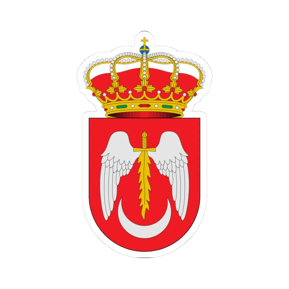 Escudo de Albornos Ávila (Spain) (Coat of Arms) STICKER Vinyl Kiss-Cut Decal 3 Inch White - The Sticker Space