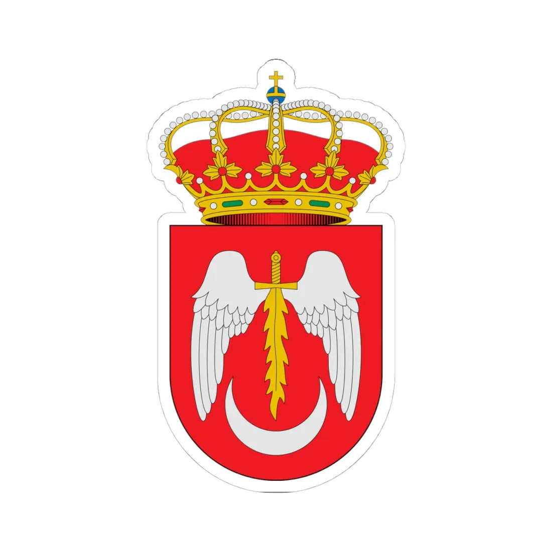 Escudo de Albornos Ávila (Spain) (Coat of Arms) STICKER Vinyl Kiss-Cut Decal 4 Inch White - The Sticker Space