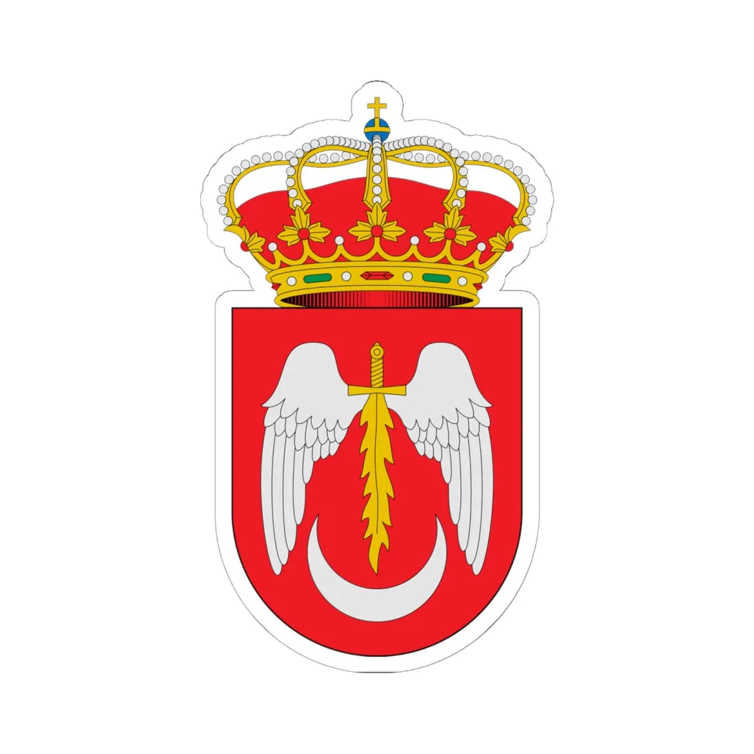 Escudo de Albornos Ávila (Spain) (Coat of Arms) STICKER Vinyl Kiss-Cut Decal 6 Inch White - The Sticker Space