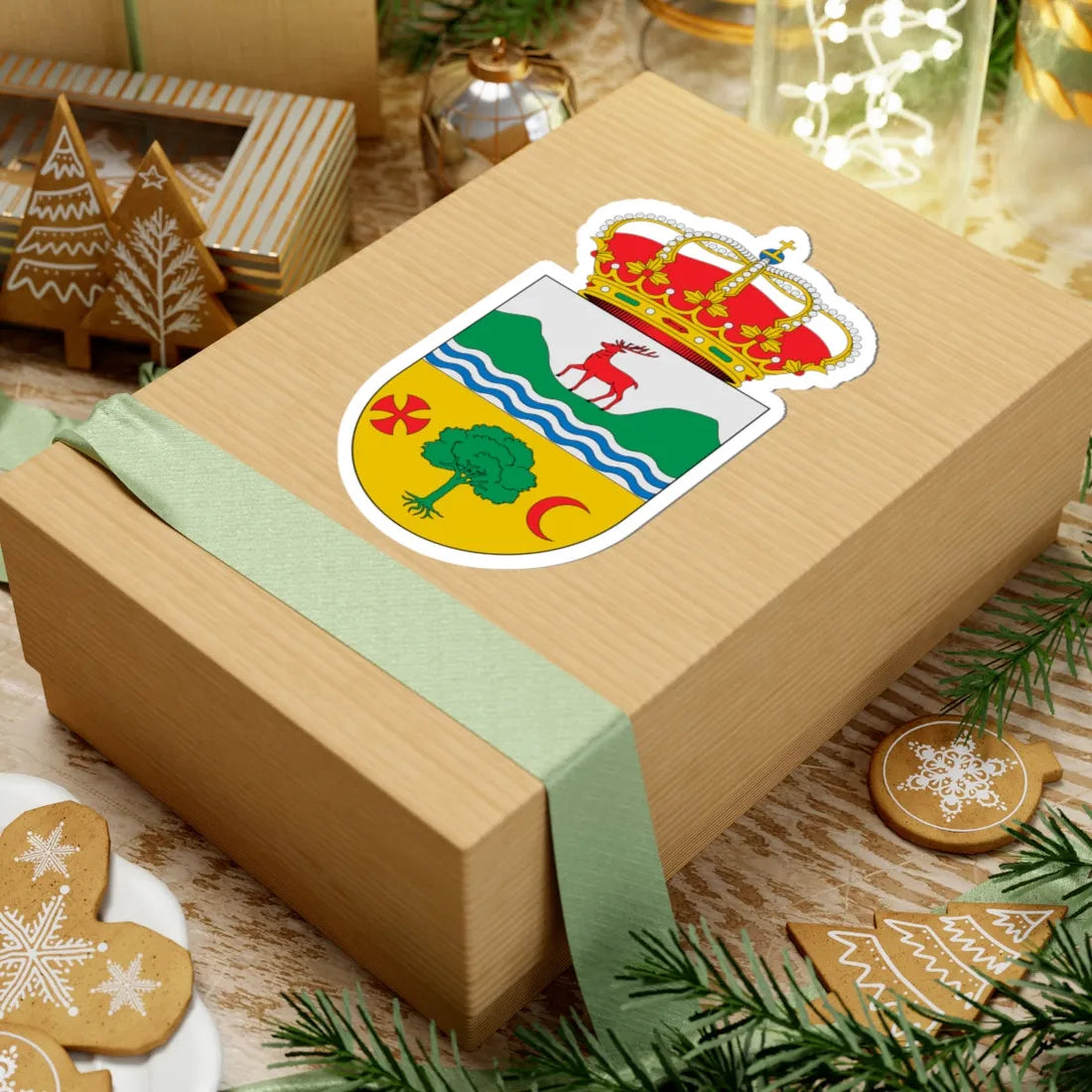 Escudo de Albuñuelas Granada (Spain) (Coat of Arms) STICKER Vinyl Kiss-Cut Decal - The Sticker Space