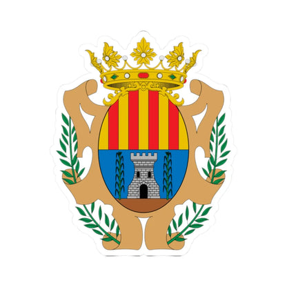 Escudo de Alcañiz (Spain) (Coat of Arms) STICKER Vinyl Kiss-Cut Decal 2 Inch White - The Sticker Space