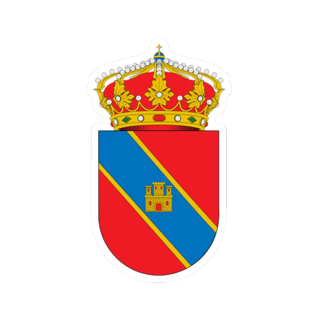 Escudo de Alcalá de Ebro (Spain) (Coat of Arms) STICKER Vinyl Kiss-Cut Decal - The Sticker Space