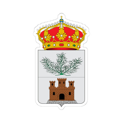 Escudo de Alcalá de la Selva (Spain) (Coat of Arms) STICKER Vinyl Kiss-Cut Decal 6 Inch White - The Sticker Space