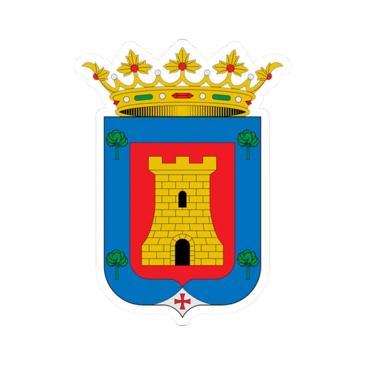 Escudo de Alcalá de la Vega Cuenca (Spain) (Coat of Arms) STICKER Vinyl Kiss-Cut Decal 2 Inch White - The Sticker Space