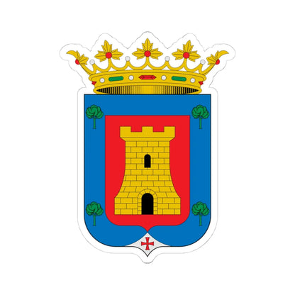 Escudo de Alcalá de la Vega Cuenca (Spain) (Coat of Arms) STICKER Vinyl Kiss-Cut Decal 4 Inch White - The Sticker Space