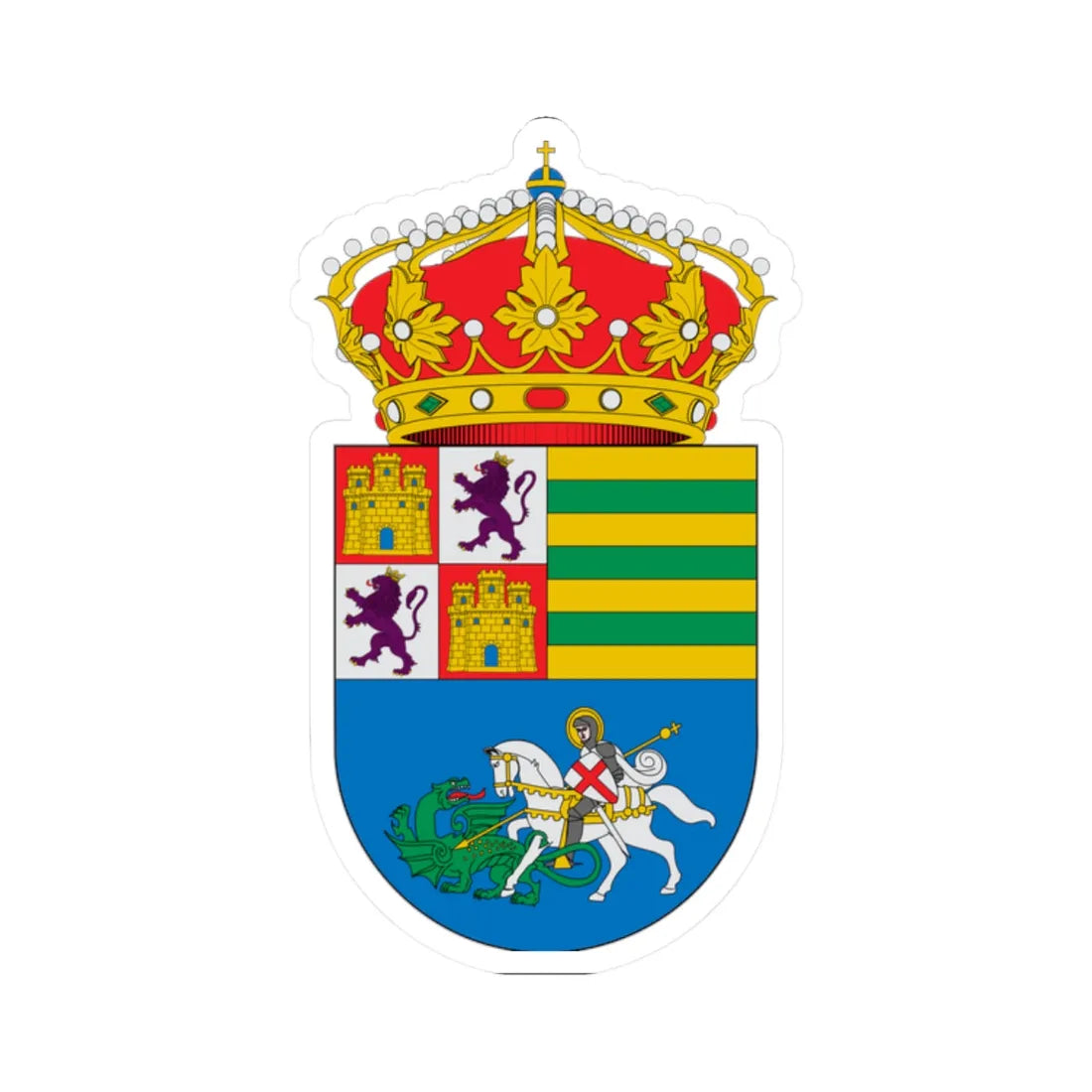 Escudo de Alcalá de los Gazules (Spain) (Coat of Arms) STICKER Vinyl Kiss-Cut Decal 2 Inch White - The Sticker Space