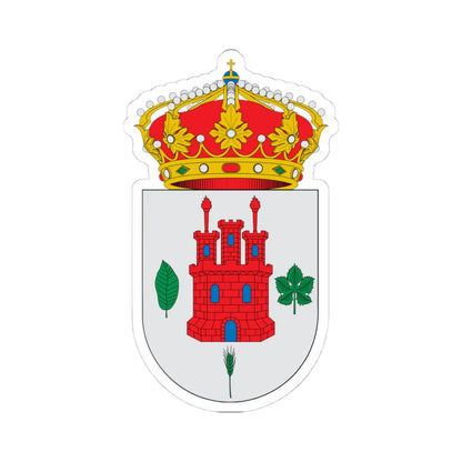 Escudo de Alcalá de Moncayo (Spain) (Coat of Arms) STICKER Vinyl Kiss-Cut Decal 4 Inch White - The Sticker Space