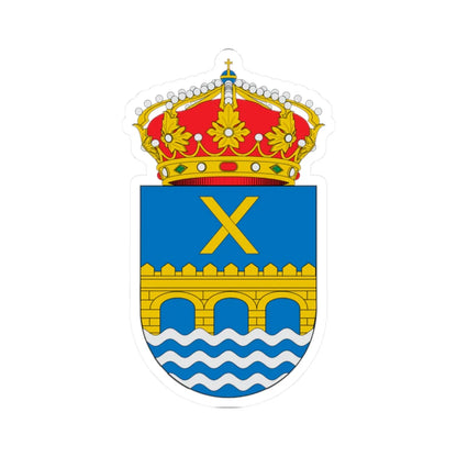 Escudo de Alcalá del Júcar (Spain) (Coat of Arms) STICKER Vinyl Kiss-Cut Decal 2 Inch White - The Sticker Space