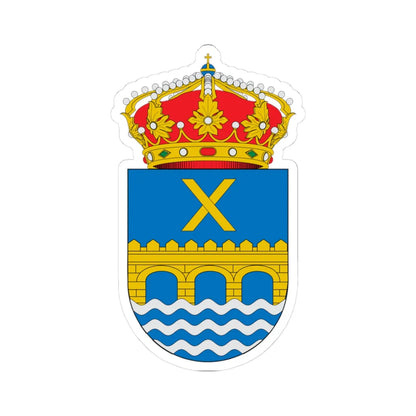 Escudo de Alcalá del Júcar (Spain) (Coat of Arms) STICKER Vinyl Kiss-Cut Decal 3 Inch White - The Sticker Space