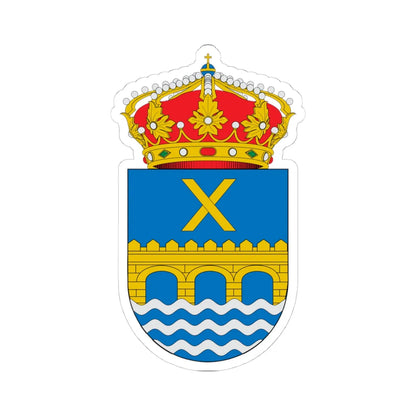 Escudo de Alcalá del Júcar (Spain) (Coat of Arms) STICKER Vinyl Kiss-Cut Decal 4 Inch White - The Sticker Space