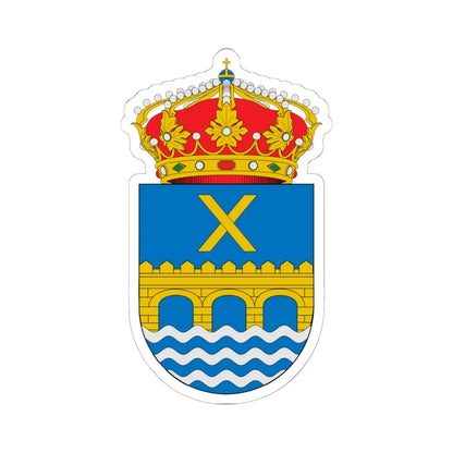 Escudo de Alcalá del Júcar (Spain) (Coat of Arms) STICKER Vinyl Kiss-Cut Decal 6 Inch White - The Sticker Space