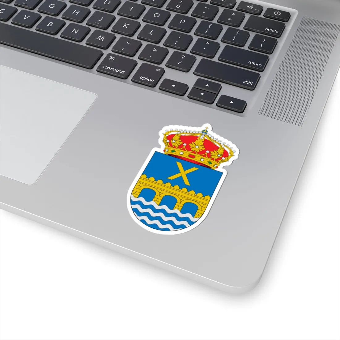 Escudo de Alcalá del Júcar (Spain) (Coat of Arms) STICKER Vinyl Kiss-Cut Decal - The Sticker Space